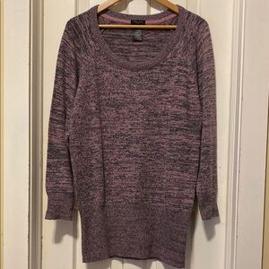 Talula Cashmere Angora Aritzia Sweater Heather Pink Black Soft Quiet Luxury